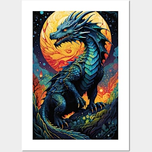 Psychedelic Dragon 1 Posters and Art